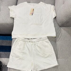 Textured Top & Short Set
